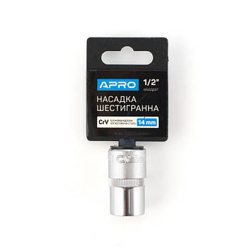 Насадка шестигранна CrV 1/2 14 мм APRO