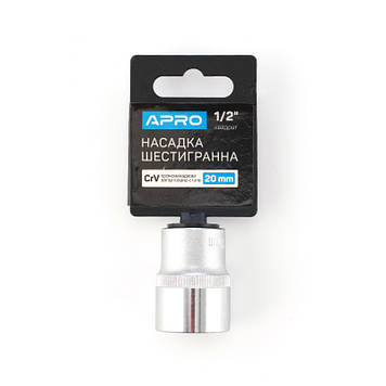 Насадка шестигранна CrV 1/2 20 мм APRO