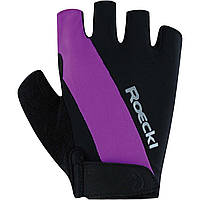 Велоперчатки летние без пальцев Roeckl Sports Nurri черно-фиолетовые