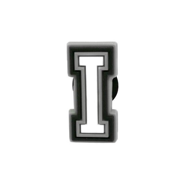 Джибітси прикраси для взуття кроксів сабо JIBBITZ Буква I Світиться в темряві № 1176