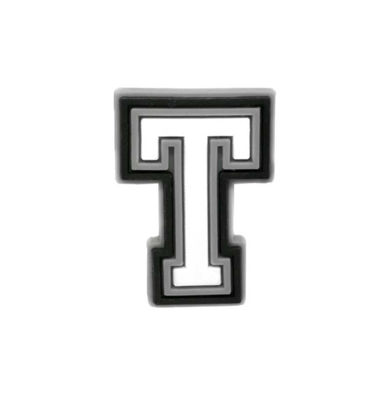 Джибітси прикраси для взуття кроксів сабо JIBBITZ Буква T Світиться в темряві № 1187