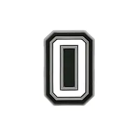 Джибітси прикраси для взуття кроксів сабо JIBBITZ Цифра 0 Світиться в темряві № 1194