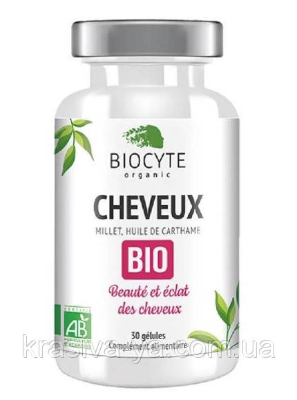 Дієтична добавка для краси та блиску волосся Cheveux Bio, 30 ШТ