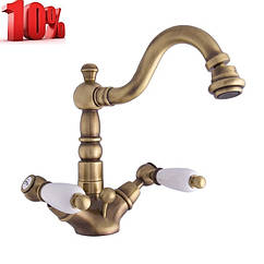 Бронзовий змішувач для біде Emmevi Deco Ceramica BR121614