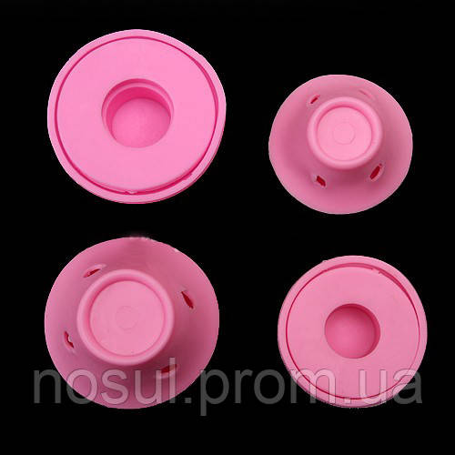 Бігуді Rollers DIY ролики силіконові рожеві (10 шт) м'які зручні Silicone укладка Hair Curlers Stylin - фото 3 - id-p299154692