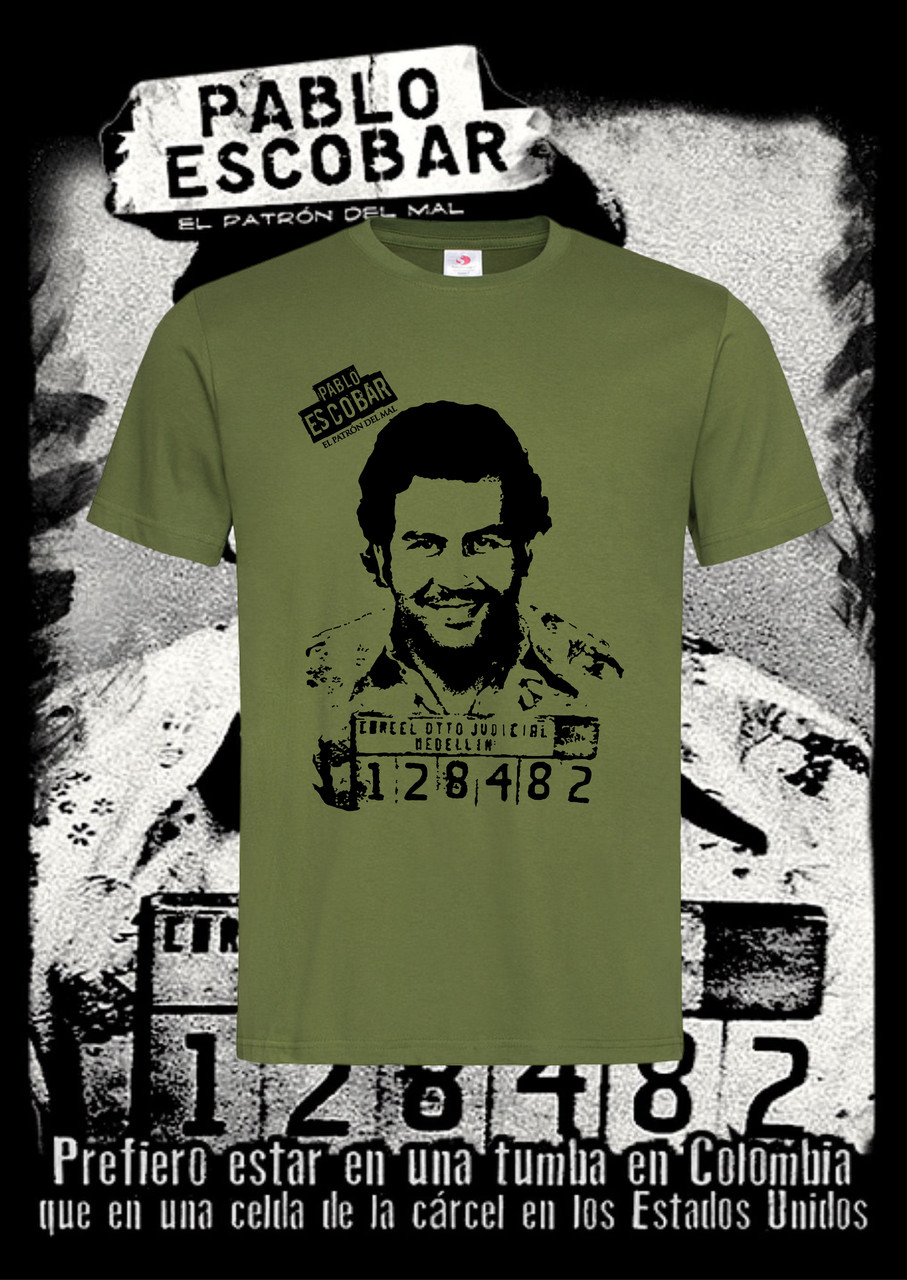 Футболка YOUstyle Pablo Escobar 0999 XXXL Army, фото 1
