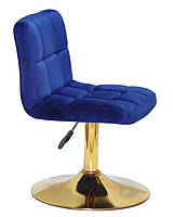 Стілець Arno GD-Base велюр, на золотій круглій нозі-опорі з регулюванням висоти, фото 4