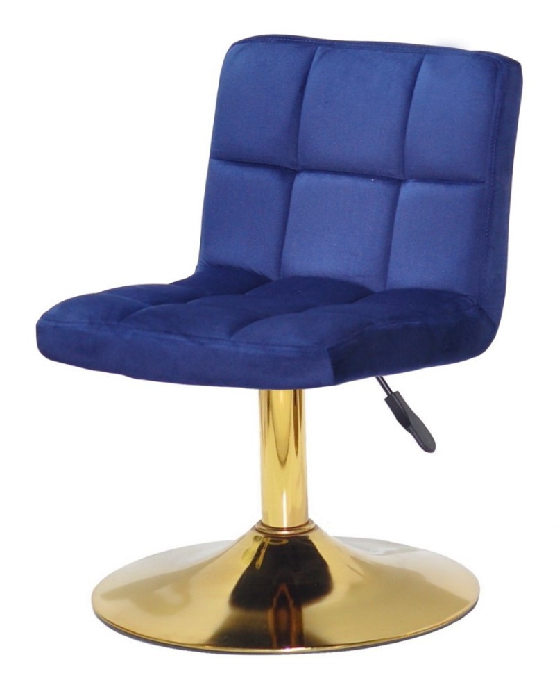 Стілець Arno GD-Base велюр, на золотій круглій нозі-опорі з регулюванням висоти, фото 1