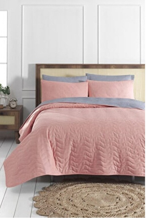 Покривало стьобане 200x220 з наволочками Maxicolor Eponj Home