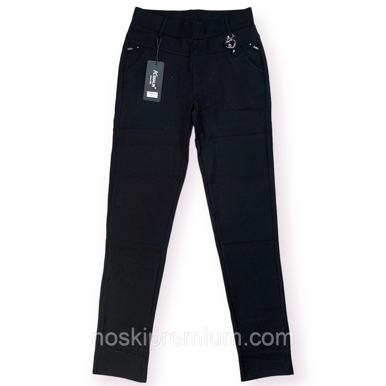 Штани жіночі з бавовни з бамбуком Kenalin, розмір XL, чорні, 9700-2, фото 1