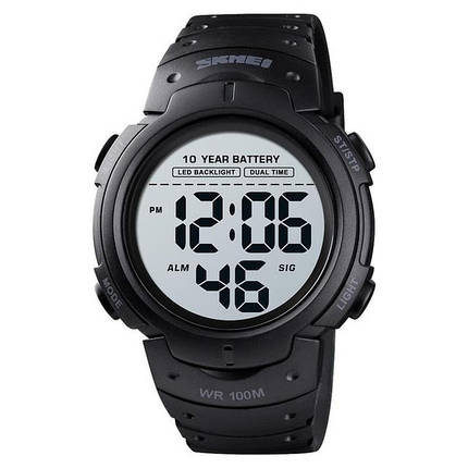Skmei Чоловічі спортивні тактичні годинники Skmei Neon Black, фото 1