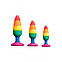 Силіконова анальна пробка Wooomy Hiperloo Silicone Rainbow Plug S, діаметр 2,4 см, довжина 9 см, фото 4