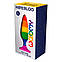 Силіконова анальна пробка Wooomy Hiperloo Silicone Rainbow Plug L, діаметр 3,9 см, довжина 13,1 см, фото 3