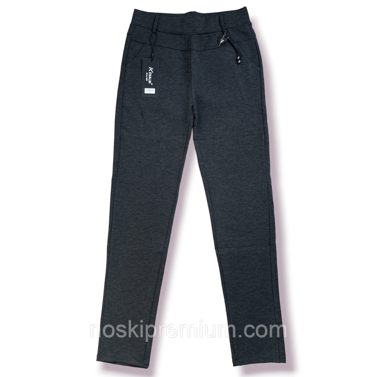 Штани жіночі з бавовни з бамбуком Kenalin, розмір XL, сірі, 9700-3, фото 1