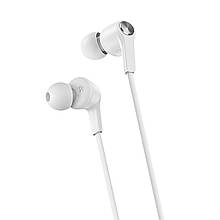 Навушники BOROFONE BM37 Noble sound wire control earphones with mic White