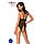 Боді з ажурним декором та відкритим кроком Ursula Body black L/XL — Passion, фото 3