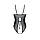 Боді з ажурним декором та відкритим кроком Ursula Body black L/XL — Passion, фото 5