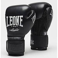 Боксерські перчатки 18 унцій шкіряні Leone Greatest Black