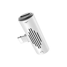 Адаптер BOROFONE BV7 Light Lightning digital 3.5 audio converter White