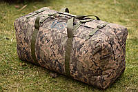Армейский Баул (Сумка) 130 литров военный тактический большой рюкзак пиксель НГУ ВСУ ЗСУ