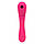 Вібратор та вакуумний кліторальний стимулятор 2-в-1 Alive Quiver Magenta Pink оновлена модель, фото 3