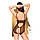 Боді з відкритими грудьми та спиною Penthouse - Turned On Black S/M, фото 3