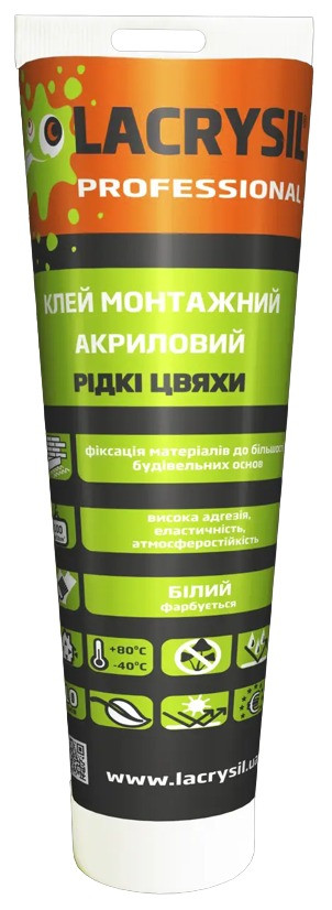 Клей універсальний монтажний акриловий "Круче Гвоздей" прозорий 0,15кг Lacrysil, фото 1