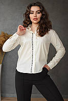 Сорочка жіноча з написом білого кольору 154886L