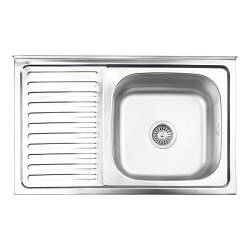 Кухонна мийка Lidz 5080-R Satin 0,8мм (LIDZ5080RSAT8) LIDZ5080RSAT8
