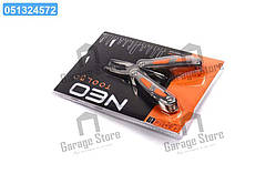 Багатофункціональний інструмент, 11 елементів, велике лезо, з LED (NEO) 01-028