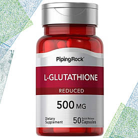 Глютатіон Piping Rock L-Glutathione Reduced 500 мг 50 капсул