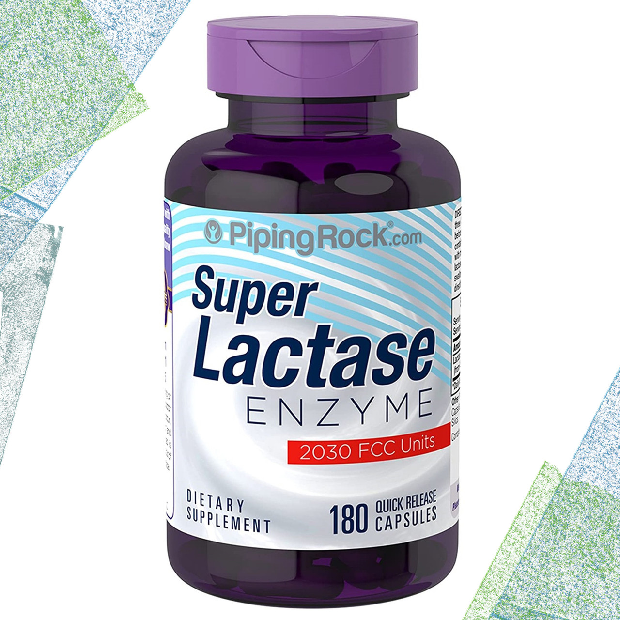 Ензим Piping Rock Super Lactase Enzyme 2030 FCC Units 180 капсул, фото 1