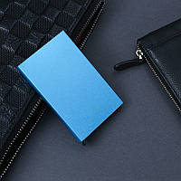 Кардхолдер із захистом від безконтактного зчитування ANTI RFID. Блакитний