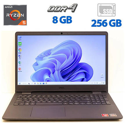 Ноутбук Б-клас Dell 3505/15.6"/Ryzen 5 3450U 4 ядра 2.1GHz/8GB DDR4/256GB SSD/Radeon Vega 8/Webcam, фото 2