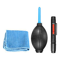 Набір для чищення оптики 3 в 1: груша, олівець, фібра, фото 4