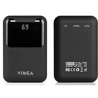 Батарея універсальна Vinga 10000 mAh Display soft touch black (BTPB0310LEDROBK), фото 6