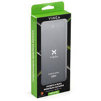 Батарея універсальна Vinga 20000 mAh QC3.0 Display soft touch black (VPB2QLSBK), фото 3