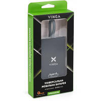 Батарея універсальна Vinga 10000 mAh SuperQC soft touch w/cable 22.5W black (VPB1SQSCBK), фото 9