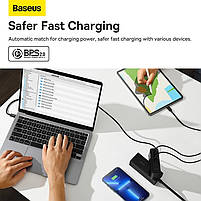 Адаптер мережевий Baseus Type-C to Typc-C cable Gan5 Pro Fast Charger 1USB/2Type-C, PD/QC, 140W/5A, фото 5