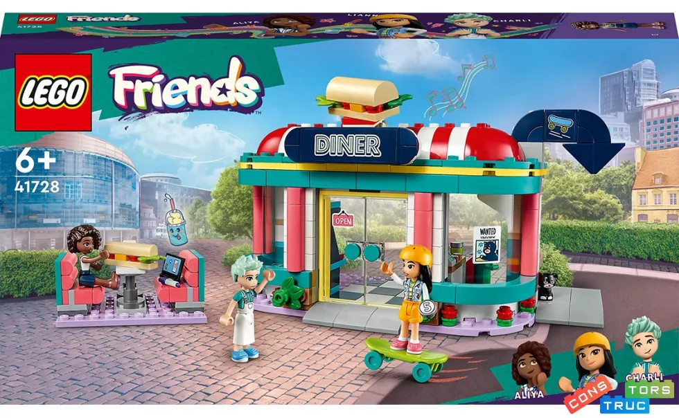 LEGO Friends Конструктор Хартлейк Сіті: ресторанчик у центрі міста арт 41728 вік 6+/346 деталей, фото 1