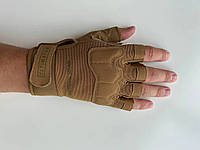Перчатки беспалые защитные Ultimatum Койот,Тактические перчатки без пальцев M