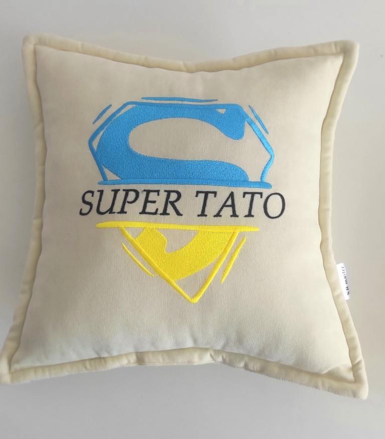 Подарункова подушка Супер тато, фото 1