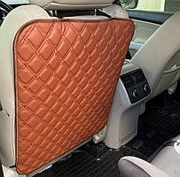 Накидка на спинку переднього сидіння, Коричнева екошкіра з 2-ой коричневою ниткою