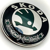 Эмблема Шкода Skoda 79 мм значок Octavia Tour, A5,Fabia,Rapid, Superb 5J0853621AAUL знак