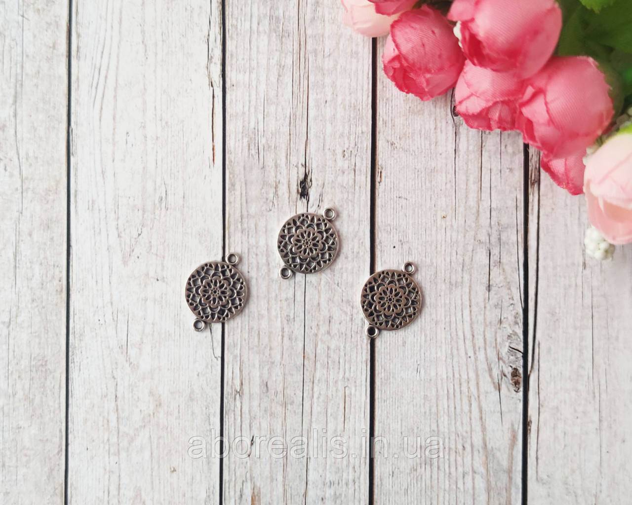 Металева підвіска, конектор "Візерунок". 1 шт, фото 1