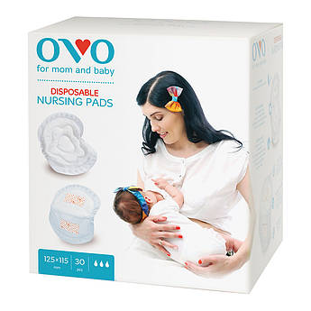 Лактаційні вкладиші для грудей OVO, 30 шт