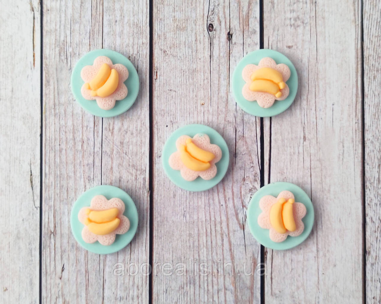 Кабошон, шармік, клеєвий декор акриловий "Банани" 1 шт, фото 1