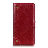 Кожаный чехол-книга с визитницей для Samsung Galaxy S21(красный)