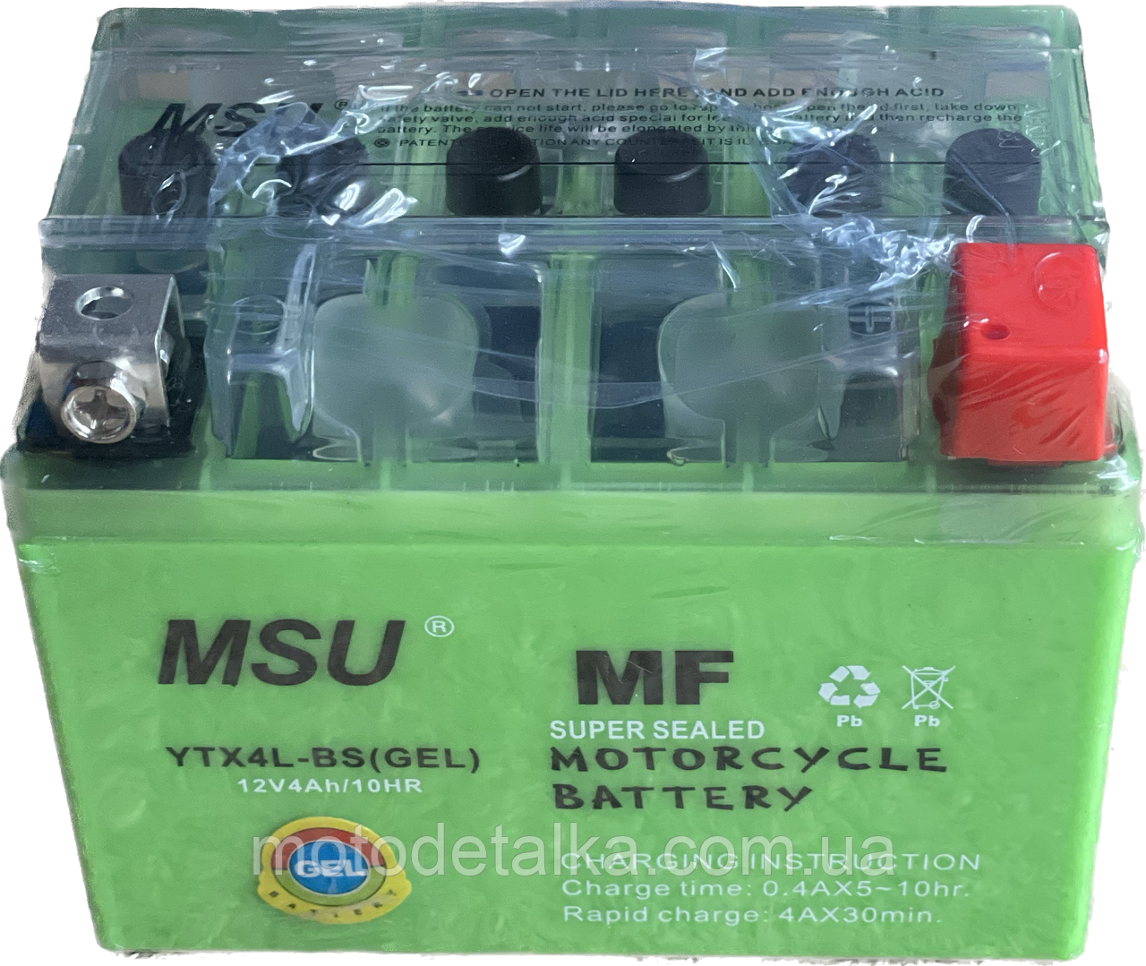 АКБ  12V 4A  GEL  113-70-85mm  YTX4L-BS  "MSU" Тайвань