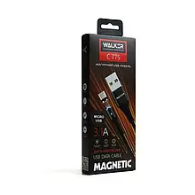 Кабель USB - microUSB Walker C775 Magnetic 1,0м black